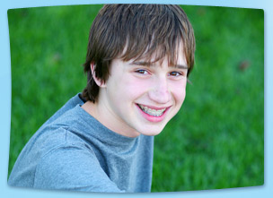 teen boy on grass